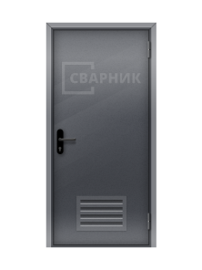 Металлическая дверь в хозпостройку с вентиляцией ДХ-043