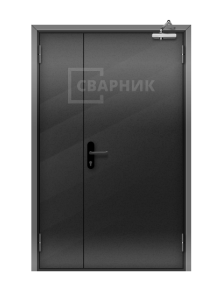 Стальная дверь для хозпостроек полуторостворчатая ДХ-052
