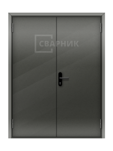 Металлическая дверь в бойлерную порошок с двух сторон