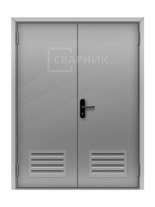 Складская дверь стальная с вентиляционной решеткой ДC-010