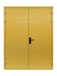 Противопожарная дверь алюминиевая светопрозрачная двупольная