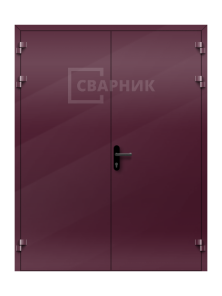 Дверь огнестойкая из алюминия глухая двухстворчатая EI-30