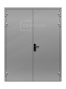 Противопожарная дверь из алюминиевого профиля глухая двупольная