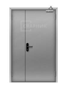 Техническая полуторная дверь с напылением ДТМ-008