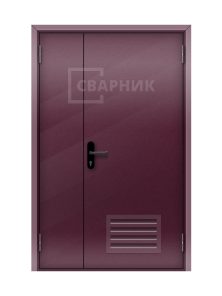 Дверь с решеткой железная для технических помещений ДТМ-090