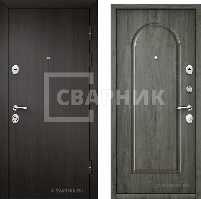 Дверь металлическая внутренняя в квартиру ламинат — МДФ — фото 1