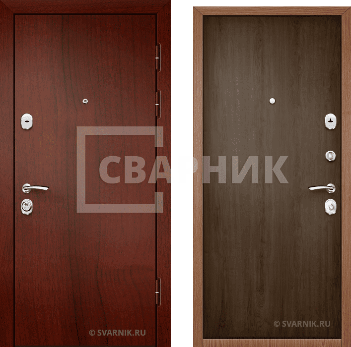 Дверь входная антивандальная в коттедж ламинат — ламинат — фото 1