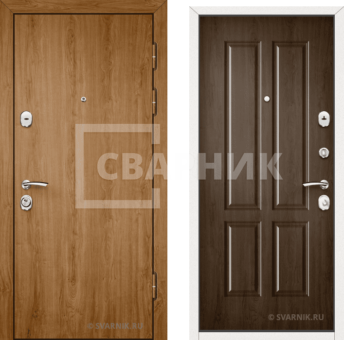 Дверь входная утепленная на дачу ламинат — массив — фото 1