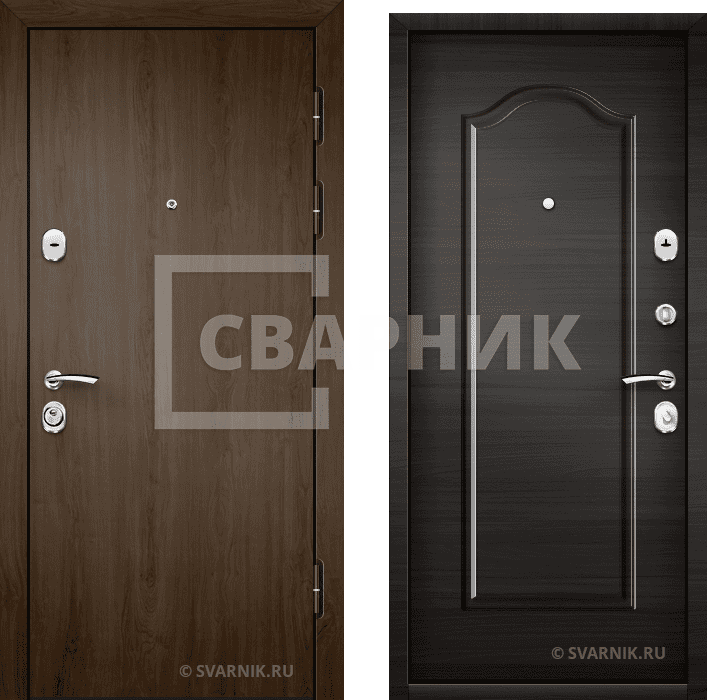 Дверь металлическая готовая уличная ламинат — шпон — фото 1