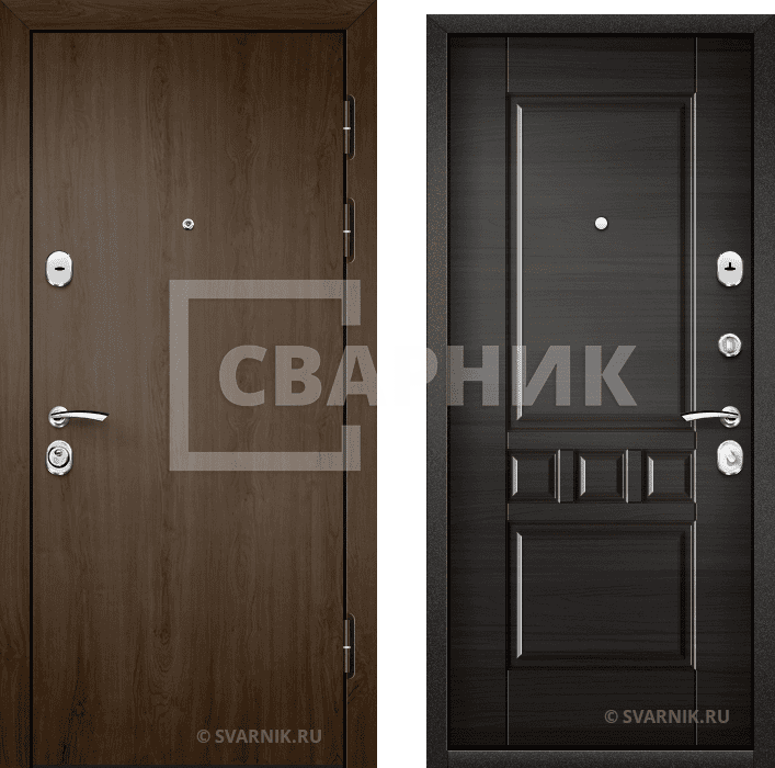 Дверь металлическая антивандальная в коттедж ламинат — винорит — фото 1