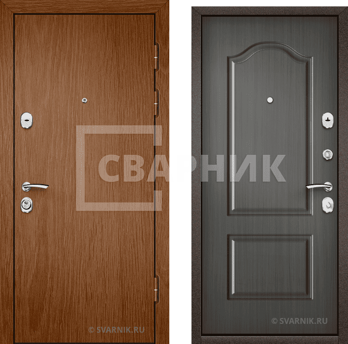 Дверь входная вторая уличная ламинат — массив — фото 1