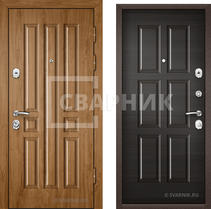 Дверь входная готовая уличная массив — МДФ — фото 1