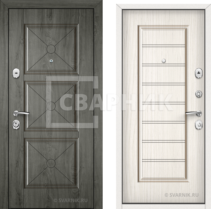 Железная дверь с внутренними петлями в дом ДБП-032 — фото 1