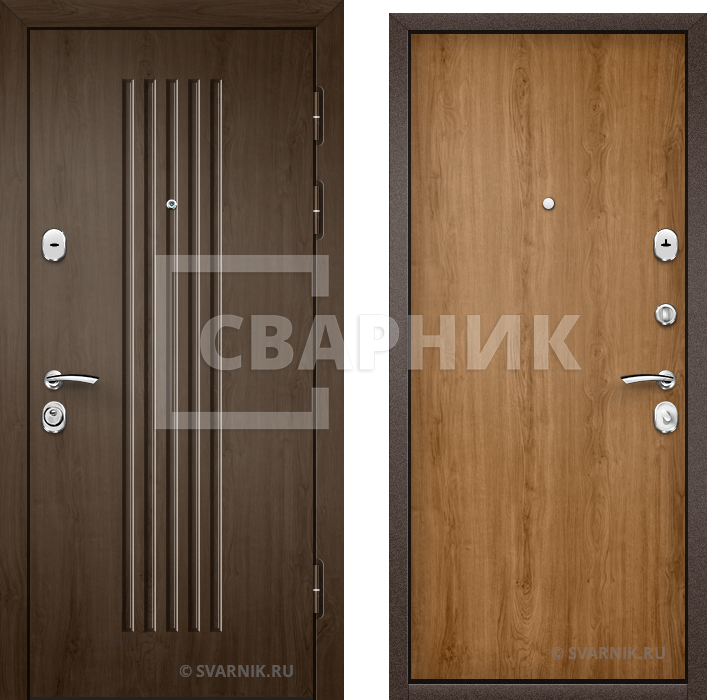 Дверь входная готовая в коттедж винорит — ламинат — фото 1