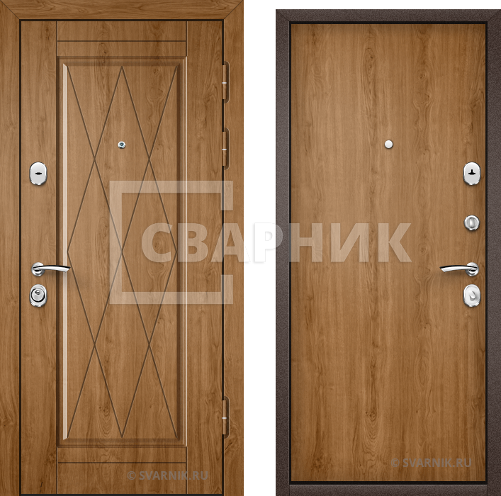 Дверь металлическая под ключ на дачу МДФ — ламинат — фото 1