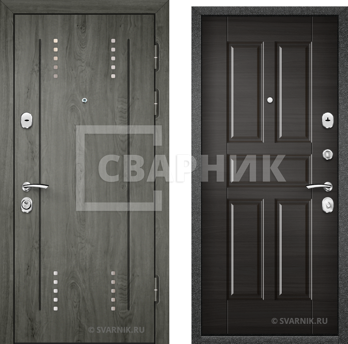 Дверь металлическая под ключ в коттедж винорит — МДФ — фото 1