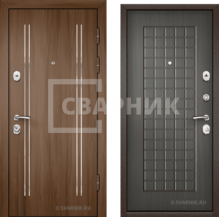 Дверь входная накладная на дачу МДФ — МДФ — фото 1