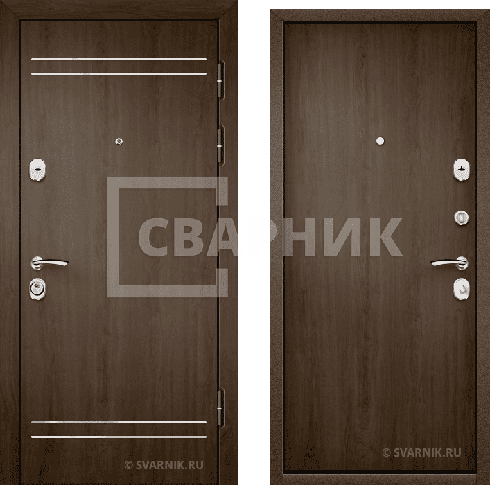 Дверь входная с замками KALE в квартиру шпон — ламинат — фото 1