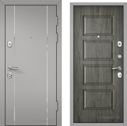 Дверь входная наружная в коттедж МДФ — шпон