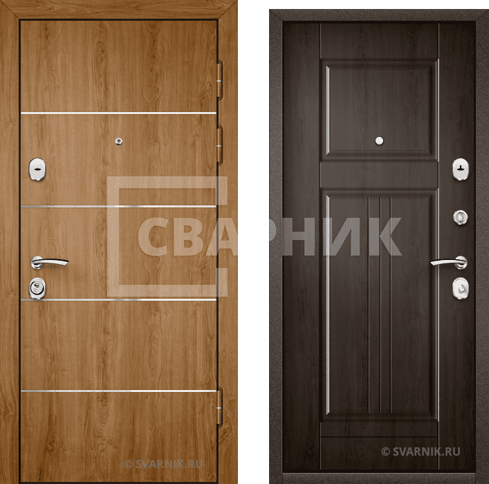 Дверь металлическая готовая в офис МДФ — массив — фото 1