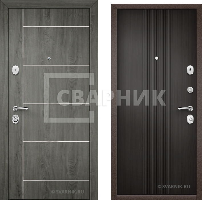 Железная дверь со скрытыми петлями в дом ДБП-028 — фото 1