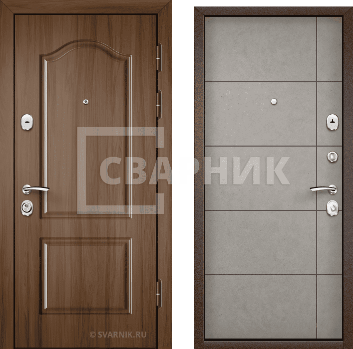 Дверь металлическая усиленная в квартиру МДФ — массив — фото 1