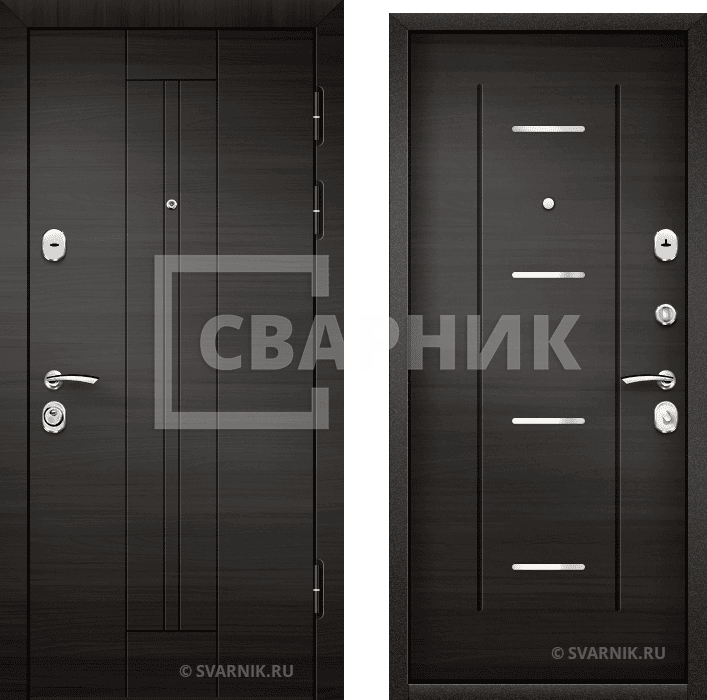 Дверь входная с установкой в коттедж МДФ — шпон — фото 1