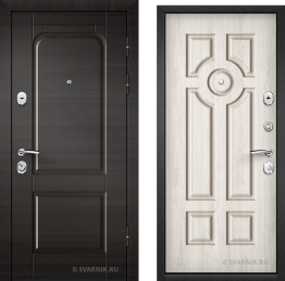 Дверь металлическая накладная в дом МДФ — массив