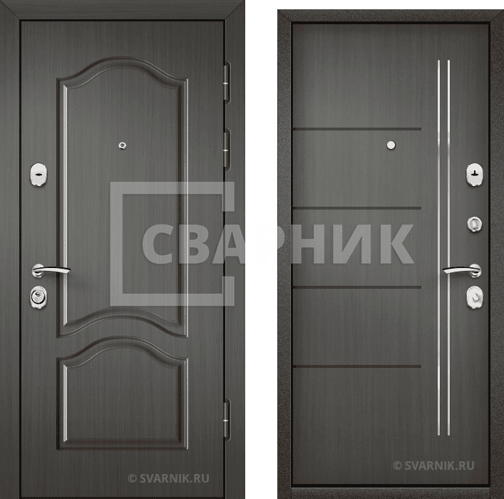 Дверь металлическая усиленная в коттедж винорит — МДФ — фото 1