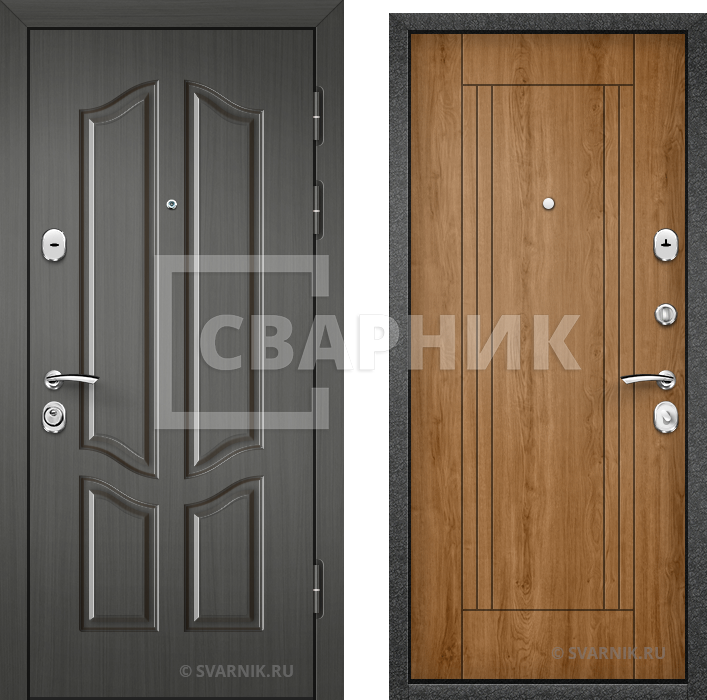 Дверь входная металлическая 2мм сталь в коттедж д2м-078 — фото 1