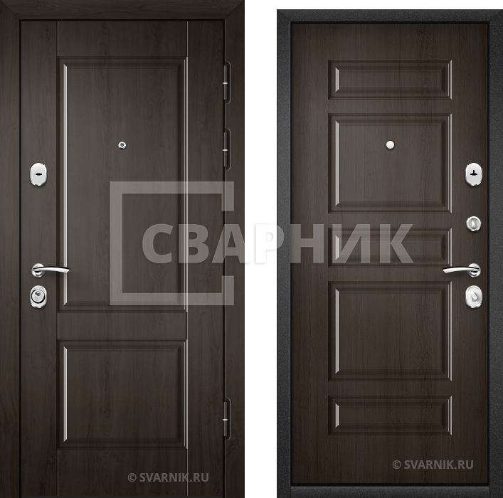 Дверь металлическая антивандальная в дом шпон — винорит — фото 1