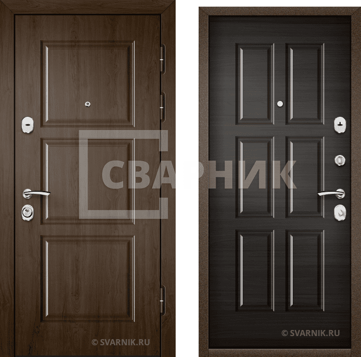 Дверь входная с замками KALE в квартиру МДФ — шпон — фото 1