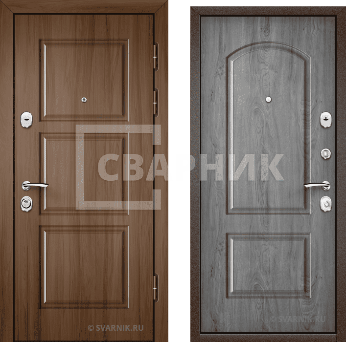 Дверь входная левая в дом МДФ — МДФ — фото 1