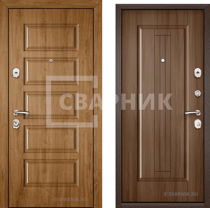 Железная дверь внутренние петли в коттедж ДБП-048 — фото 1