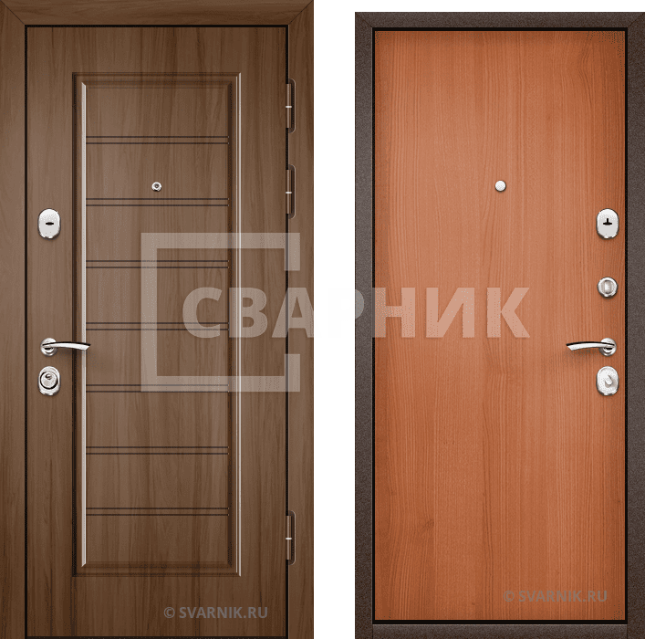 Дверь входная на заказ в квартиру шпон — ламинат — фото 1