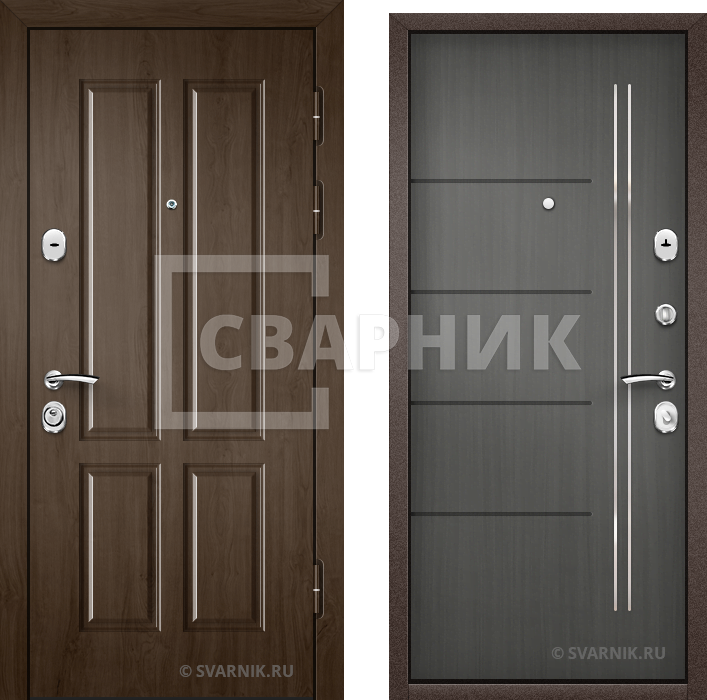 Дверь входная антивандальная в офис массив — МДФ — фото 1