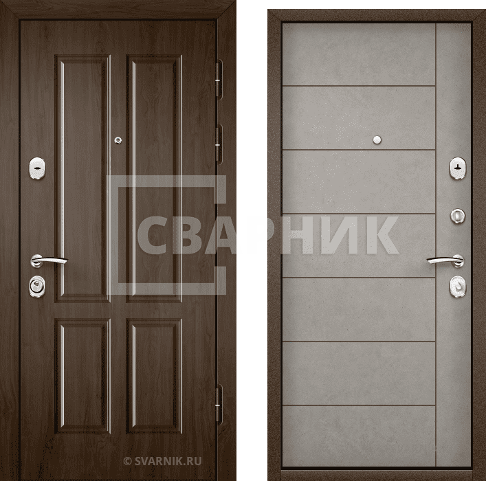 Дверь металлическая с шумоизоляцией в коттедж шпон — шпон — фото 1