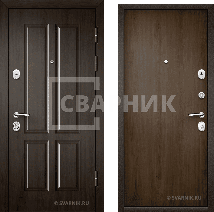 Дверь металлическая накладная в офис МДФ — ламинат — фото 1