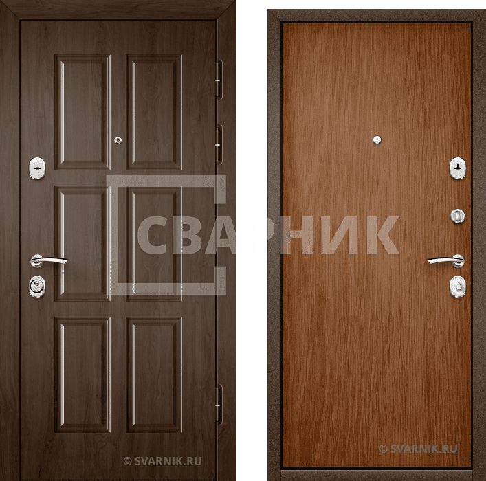 Дверь входная накладная в офис винорит — ламинат — фото 1