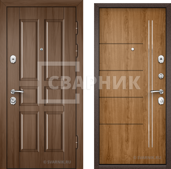 Дверь входная под ключ уличная винорит — массив — фото 1