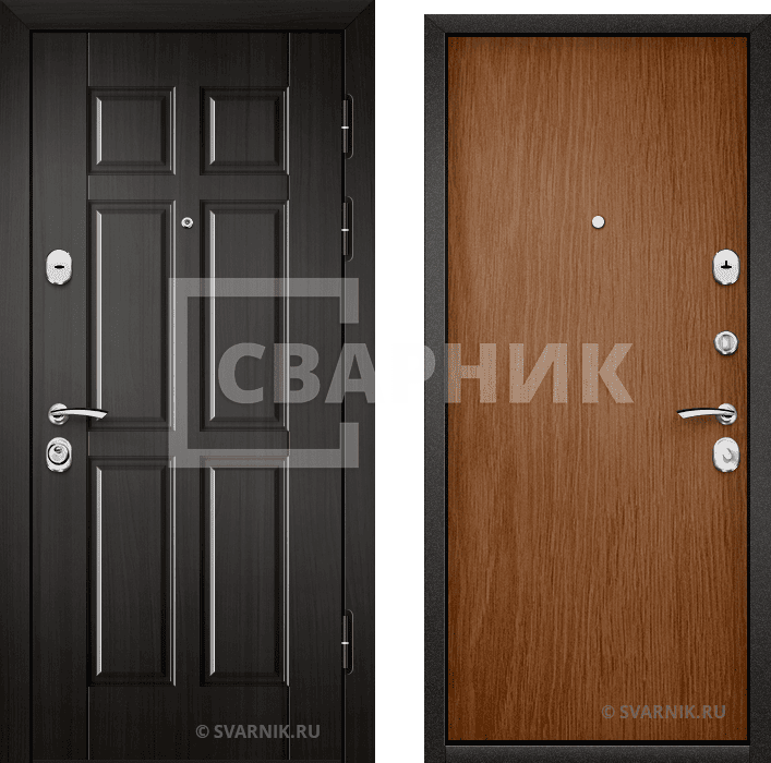 Дверь входная накладная в офис шпон — ламинат — фото 1