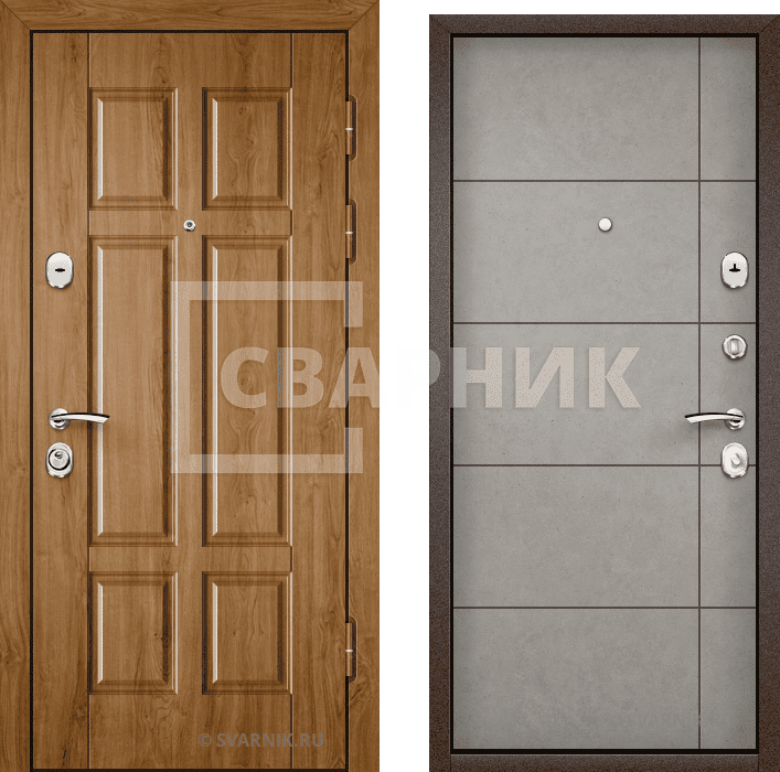 Дверь металлическая внутренняя на дачу массив — массив — фото 1