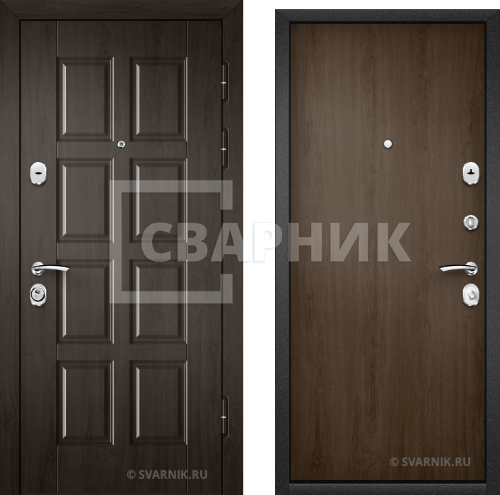 Дверь металлическая трехконтурная в офис массив — ламинат — фото 1
