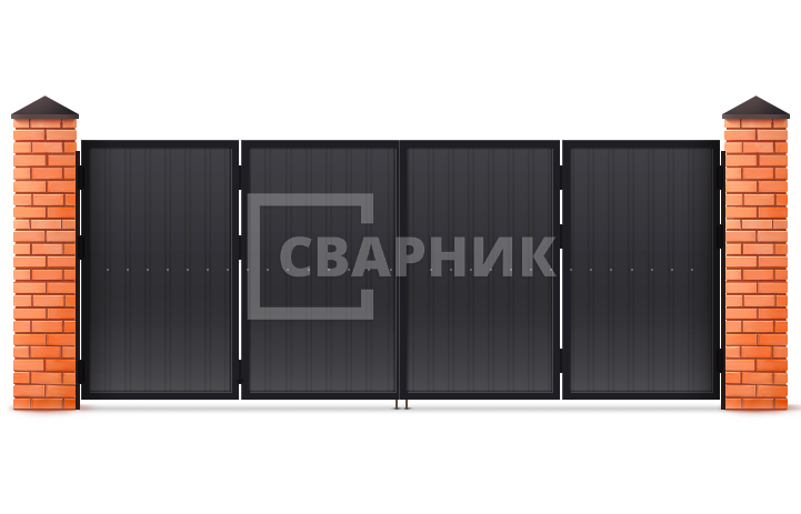 Подъемно-складные ворота для гаража 2750×1750 СВВ-1352 — фото 1