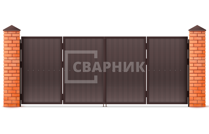 Подъемно-складные ворота в гараж 2250×2750 СВВ-1342 — фото 1