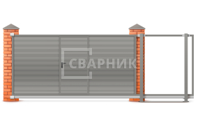 Откатные ворота Херман створки из профлиста 2600×1800 СВВ-2815