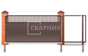 Раздвижные ворота на роликах 2200×3000 СВВ-3455