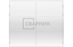 Ворота распашные промышленные из сэндвич панелей 3500×4500 СВВ-2473
