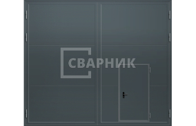 Ворота промышленные распашные утепленные 5000×3500 СВВ-2400
