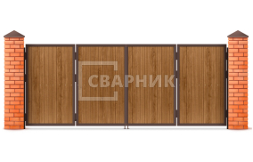 Складные ворота для забора 2750×1750 СВВ-1292